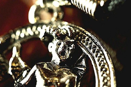 Vintage ARIES silver metal pendant