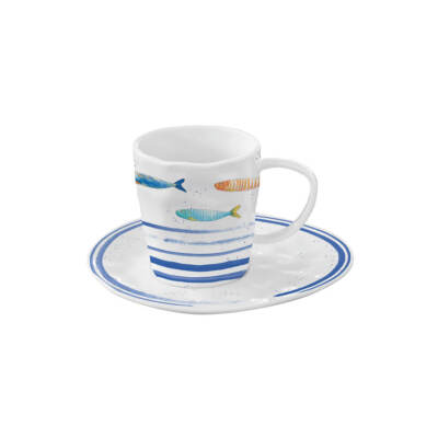 Tasse, Becher mit UT Maritim Fische BORD DE MER 250ml Porzellan EASY LIFE