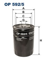 Filtron OP 592/5 ÖLfilter FÜR Aebi CitroËN Fiat Iveco Peugeot Santana