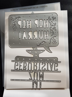 STAMPIN` UP Thinlits ''Party in 3 d'' Dies - für Pop Up Karten