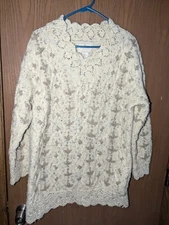 Vintage Express Tricot Chunky Knit Sweater Acrylic & Angora Rabbit Hair Wool Med
