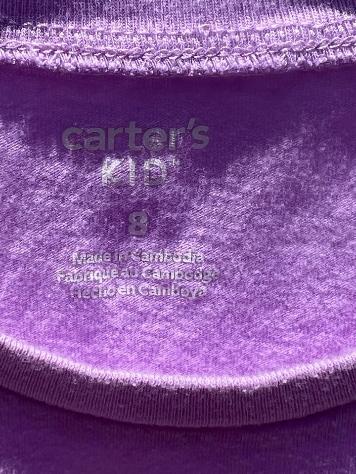 Camiseta bailarinas de ballet Carter’s Girls pastel púrpura dorado brillo talla 8 Foto 2 de 3