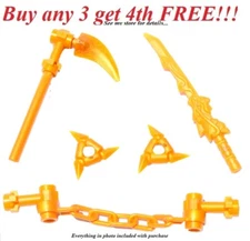 ☀️NEW Lego Weapon GOLDEN PACK DRAGON SWORD LLOYD NINJA NINJAGO SPINJITZU