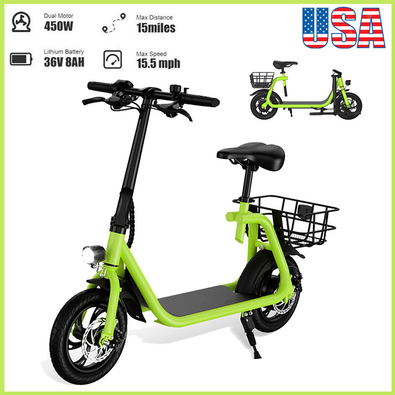 450W Foldable Sports Electric Scooter Electric Moped Bike w/