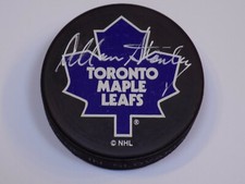 Toronto Maple Leafs Allan Stanley Signed Player NHL Hockey Puck Autograph HOFer