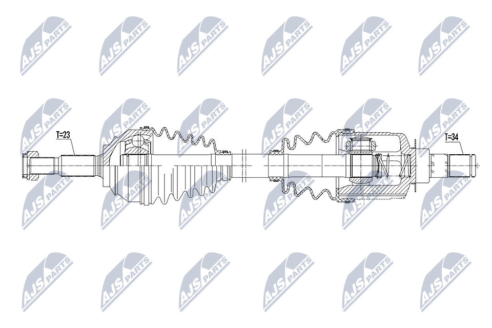 NPW-RE-097 NTY Drive Shaft for RENAULT