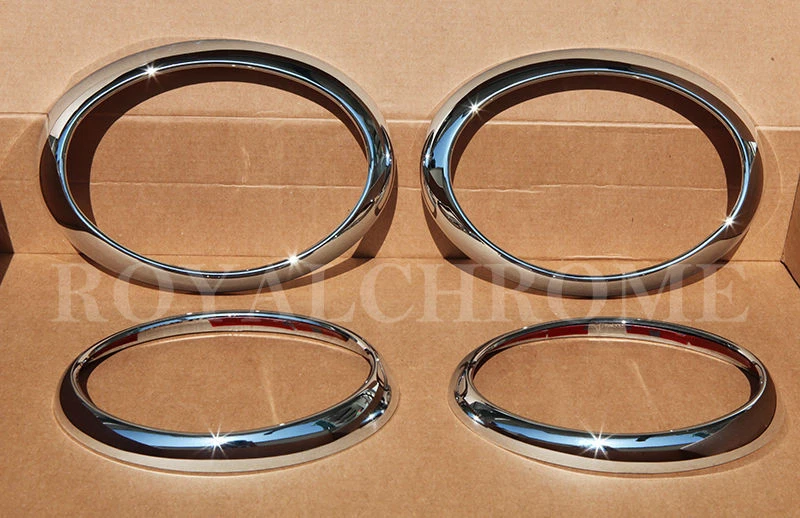 Express Set Bright CHROME Headlight Head Lamp Trims for JAGUAR X TYPE X-TYPE - image 4 of 4