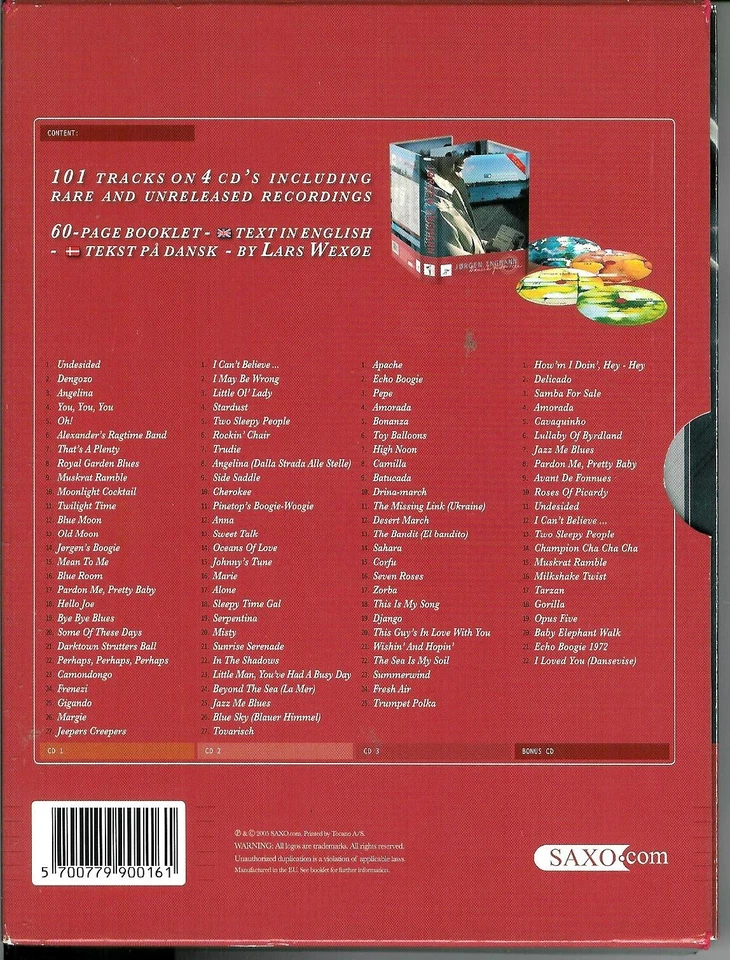 JÖRGEN INGMANN  " Danish Guitar Ace "  4 CDs   neuwertig ! - Bild 2 von 2