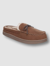  30 Club Room Men's Brown Moccasin Slip-On Slippers Shoes Size US M 8-9 