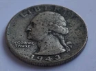 Silver Quarter USA 1943 Coin