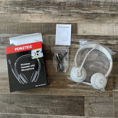 Vonztek Wireless Headset With Microphone New Open Box Lightweight BT782 BT786
