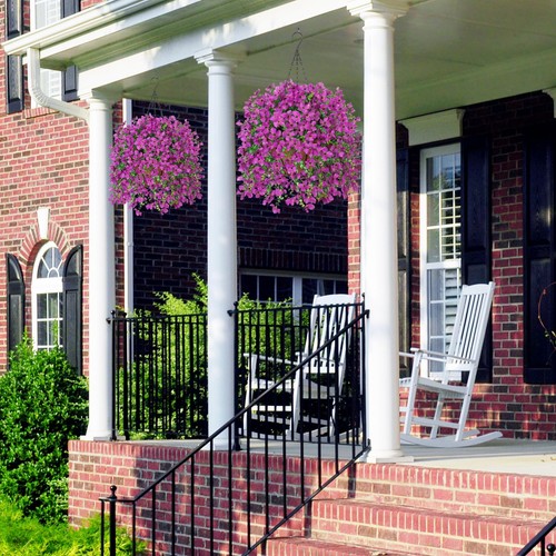 Artificial Hanging Flowers Plants with Basket for Outdoors, Realistic Faux Si... - Picture 5 of 7