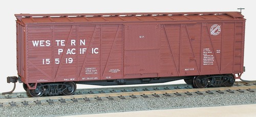Kit de vagón de carga reforzado exterior de madera Accurail 4117 HO Western Pacific 40' | Zustand: New