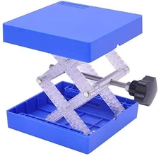 INTLLAB Lab Jack Laboratory Lift Stand Table (4" x 4") Lift Table, Loading Be...