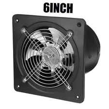 6 Inch Ventilation Extractor Fan with Damper Wall Mount Ventilation Fan USFAST