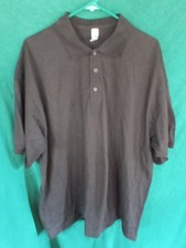 NEW BLACK Gildan Polo Sports Shirt DryBlend Short Sleeve XXL - FREE Shipping
