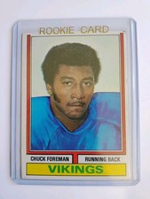 1974 Topps Chuck Foreman Rookie #113 football card Minnesota Vikings. rookie card picture