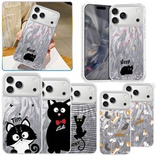 For iPhone 16 15 17 18 Pro Samsung S24 S23 Customized Sweet Cat Phone Case Cover