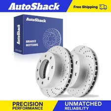 Front Drilled Slotted Brake Rotors Pair for 2003-2020 Chevrolet Express 2500