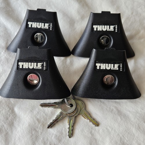 Thule 515-5031 Set Of 4 Lock Cylinder Key Roof Rack Bracket Sweden 5155031 