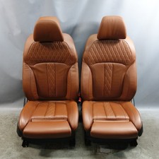 Bmw X5 X6 X7 Front Comfort Seat Pair Tartufo Merino Leather Individual Oem 19-25 Bmw X5 X6 X7 Front Comfort Seat Pair Tartufo Merino Leather Individual Oem 19-25
