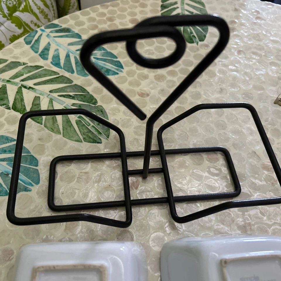 Pampered Chef Simple Additions Ceramic Dipping Bowls, Caddy - Image 3 of 3