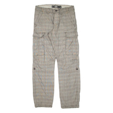 H&M Cargo Womens Trousers Grey Relaxed Straight W32 L32