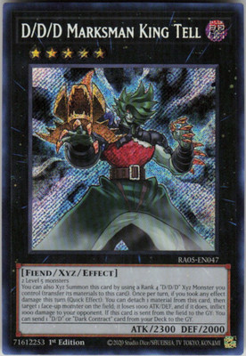 D/D/D Marksman King Tell - 1st Edition - Secret Rare - RA05-EN047 - NM/M