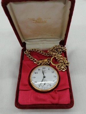 WATEX Mechanical Manual-wind Pocket Watch Silver Vintage Japan