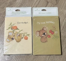 Hallmark Vintage 80s Koala Note Cards Set Birthday And Thank You Lot Sealed NIP