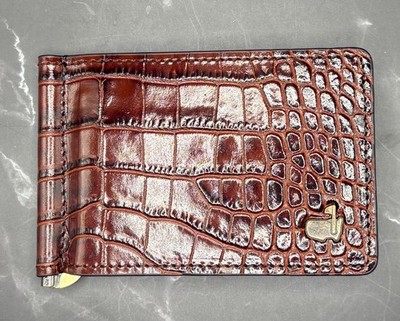 2026 Masters Brown Alligator Leather Moneyclip Wallet Augusta National Golf Club