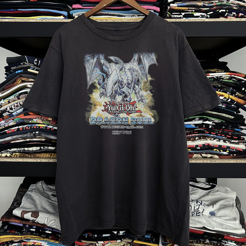 Rare Yugioh Dragon Duel TCG Tournament Washed T-Shirt Black L