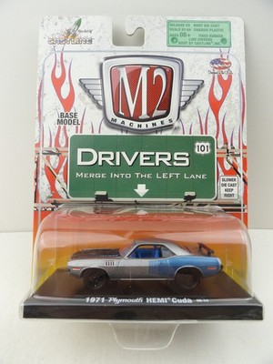 M2 Machines Auto-Drivers R03 1971 Plymouth HEMI Cuda (Silver) 09-14