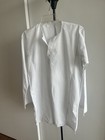 Tandon's Brand White Quality 100% Cotton Lucknow Bengali Hand Embroidery Kurta S — photo 1