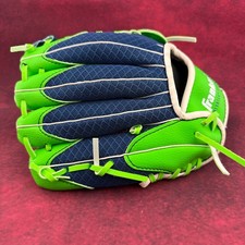 FRANKLIN MESHTEK GREEN  BLUE YOUTH BASEBALL/ T-BALL GLOVE  22449, 9.5 iNCH, LH
