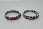 925 Sterling Ruby & CZ Paw Rings 4.1g — photo 6