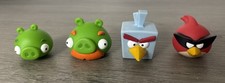 Angry Birds Fling Game - Blue Ice Bird Red Mustache Pig 2  Mini Figure Toys 4 