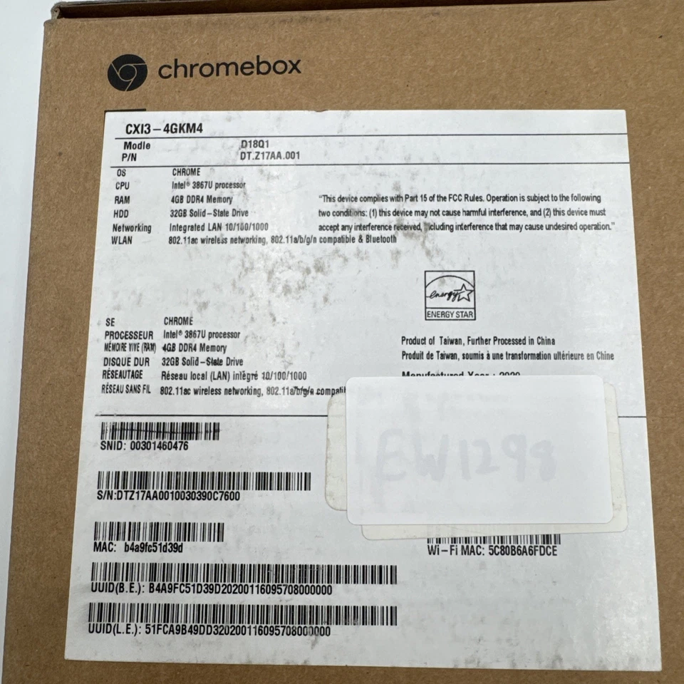 Acer Chromebox CXI3-4GKM4 (32GB, Intel Celeron, 1.80GHz, 4GB) Mini PC - DTZ17AA0 - Image 2 of 4