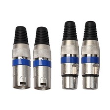 4 Pack XLR Plugs Male and Female Microphone Plug Cable Adapter 3Pin MIC Jack ...
