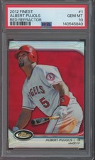 2012 Topps Finest Red Refractor #1 Albert Pujols /25 Gem Mint PSA 10