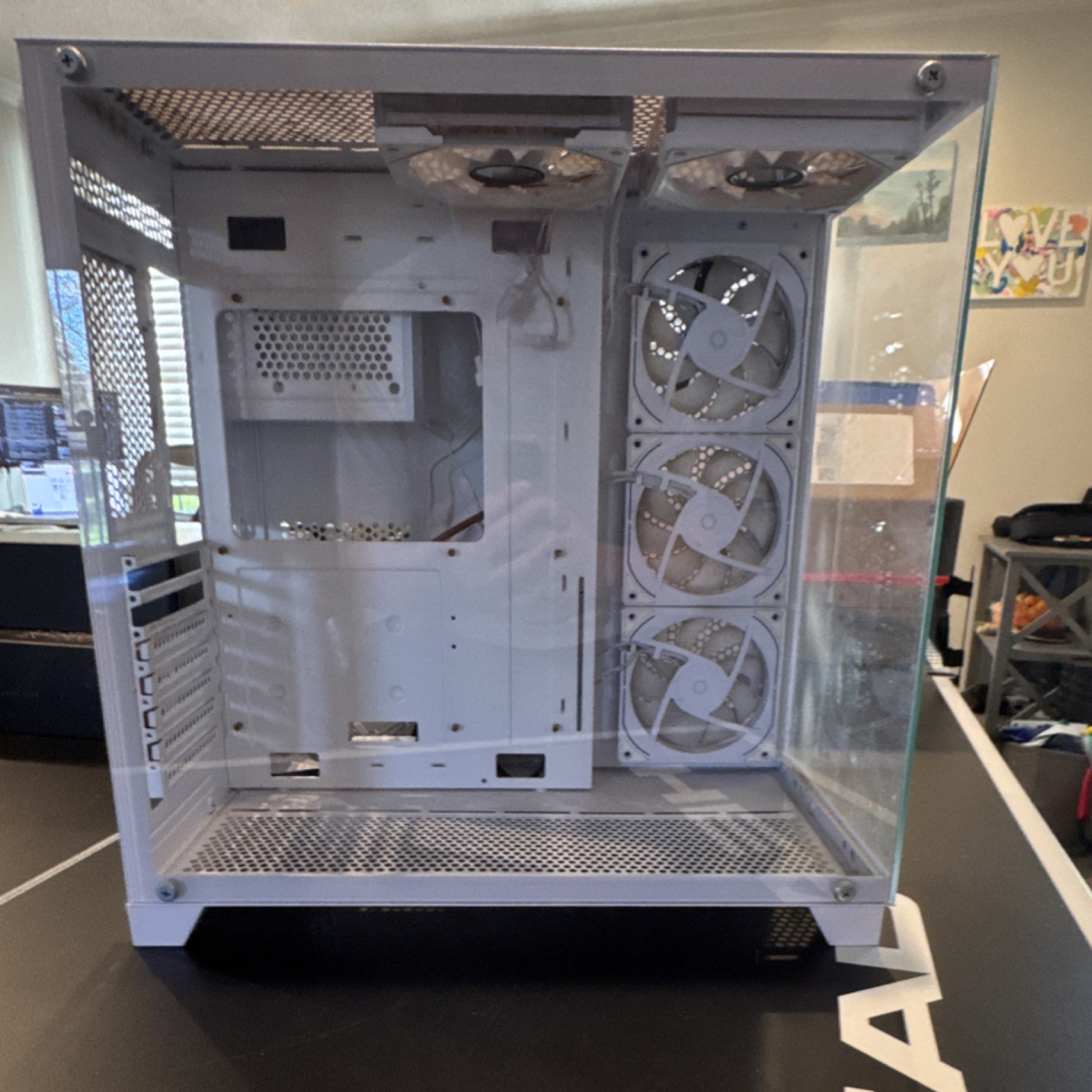 GOPIE pc case White ATX Mid Tower Case Tempered Glass USB Wa