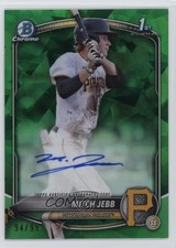 2025 Bowman Sapphire Edition Chrome Prospect Green 94/99 Mitch Jebb Auto 0zu6