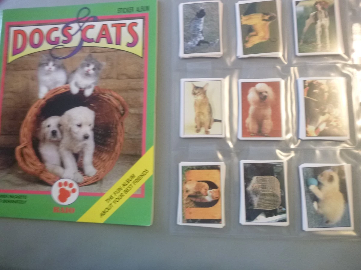 Dogs & Cats Collectible Sticker Album with Complete set of stickers - NEW