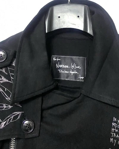 Number (N)ine Takahiro Miyashita Black Biker Jacket L  Zip/Button Pockets image 4