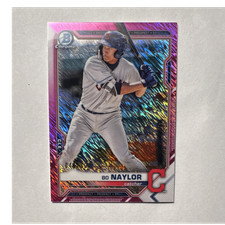 Topps 2021 Bowman Chrome Bo Naylor Indians Pink Refractor #BCP-124 /199