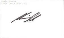 Marvin Seale Signed 3x5 Index Card Cut Mets Autograph Den