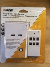 Woods Indoor Power Outlet With Remote Control...