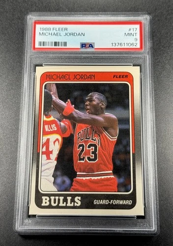 MICHAEL JORDAN 1988 FLEER #17 CARD MINT PSA 9 CHICAGO BULLS MJ NBA TOUGH GRADE
