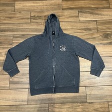 Oakley Full Zip Hoodie Jacket Men  s Large Gray Regular Fit Logo