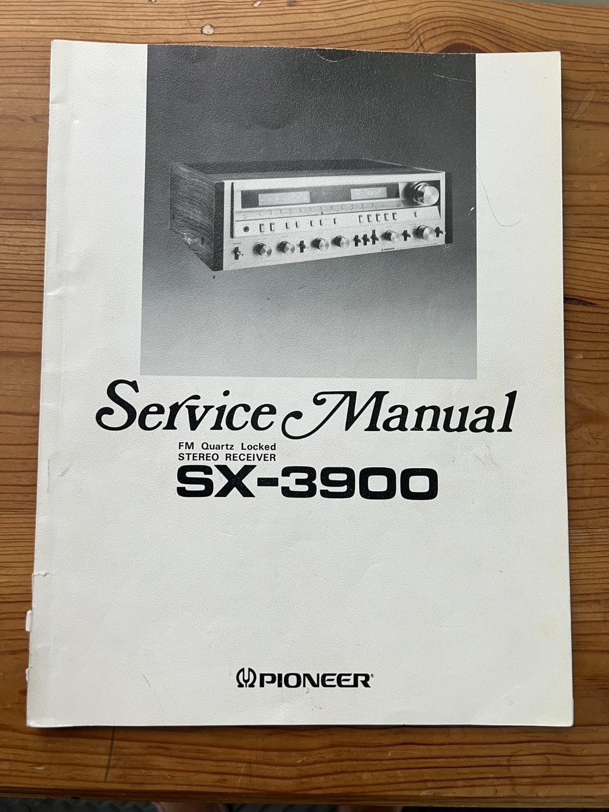 Original Pioneer SX-3900 Stereo Receiver Service Manual/ Schematic